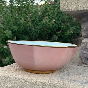 Fitz and Floyd Renaissance Peach Octagonal Serving Bowl 9"